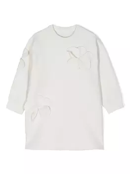 Jnby платье с цветочной аппликацией, нейтральный цвет