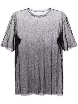 JNBY прозрачная футболка, черный