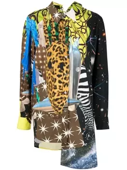 JNBY рубашка с графичным принтом, черный