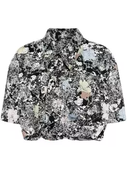 JNBY рубашка с принтом, черный