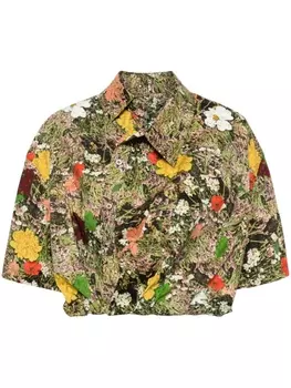 JNBY рубашка с принтом, зеленый