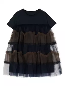 Jnby сетчатое платье со вставками, синий