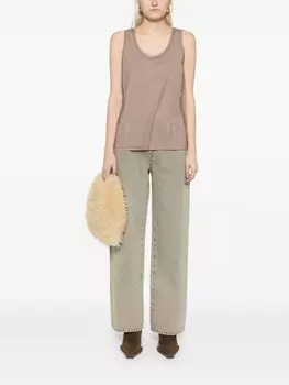 JNBY топ с сетчатыми деталями, нейтральный цвет