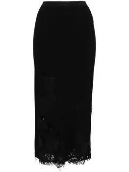 JNBY трикотажная юбка со шнуровкой, черный
