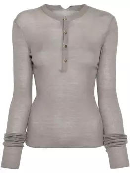 JNBY трикотажный топ с вырезом, серый