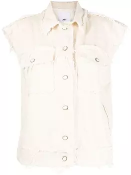 JNBY твиловый жилет с необработанными краями, белый