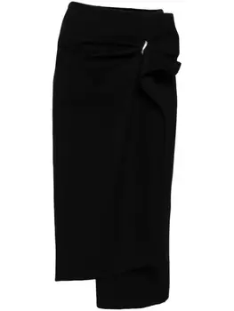 JNBY юбка с драпировкой, черный