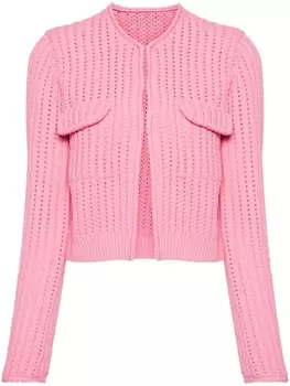 JNBY укороченный трикотажный кардиган, розовый