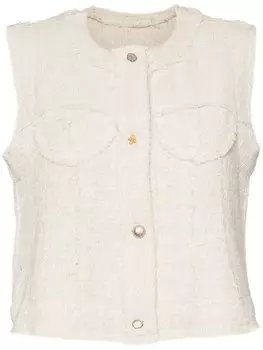 JNBY укороченный жаккардовый жилет, белый