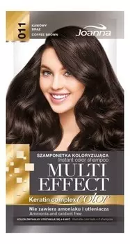 Joanna, Multi Effect, шампунь-краситель 11 Coffee Brown, 35 г