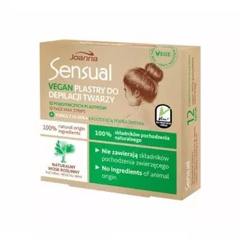 Joanna Sensual Веганские патчи для удаления волос на лице, 12 шт.