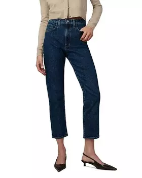 Joe's Jeans x Dani Michelle Узкие прямые джинсы с высокой посадкой Stella в стиле First Step, синий