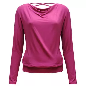 Йога с длинным рукавом, струящаяся женская розовая эластичная рубашка Shakti Ala Yoga YOGISTAR