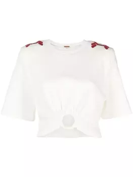 Johanna Ortiz футболка Ensenada с вышивкой, белый