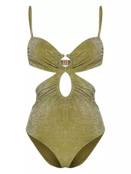 Johanna Ortiz купальник Sagrado с люрексом, зеленый