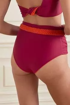 JOHANNA ORTIZ + NET SUSTAIN Двусторонние плавки бикини Tangelo Cumbi с поясом, красный