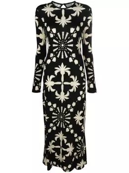 Johanna Ortiz платье макси Garden Warrior с принтом, черный