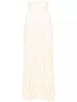 Johanna Ortiz юбка миди Light Sound с жатым эффектом, нейтральный цвет