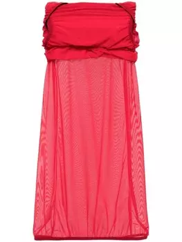 JOHANNA PARV сетчатая юбка, красный