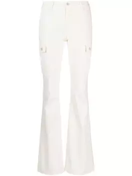 John Elliott брюки bootcut Riley с заниженной талией, белый