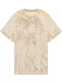John Elliott футболка с круглым вырезом и принтом тай-дай, нейтральный цвет