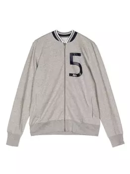 John Galliano куртка на молнии с логотипом, серый