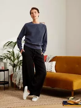 John Lewis Anyday однотонные широкие брюки черные