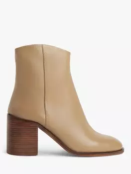 John Lewis кожаные ботильоны с изогнутым верхом и пачули светло-коричневого цвета