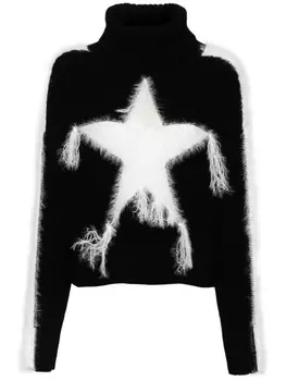 John Richmond джемпер с высоким воротником, черный