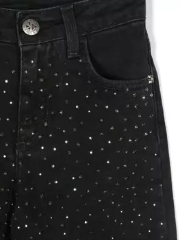 John Richmond Junior джинсы со стразами, серый