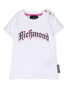 John Richmond Junior футболка с логотипом, белый