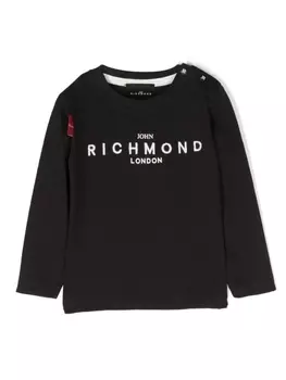John Richmond Junior футболка с логотипом, черный