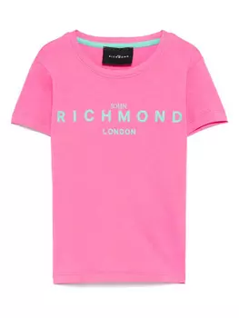 John Richmond Junior футболка с логотипом, розовый