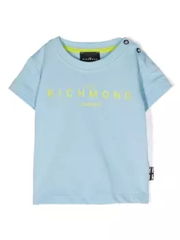 John Richmond Junior футболка с логотипом, синий