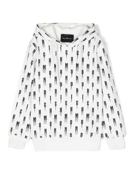 John Richmond Junior худи с логотипом, белый