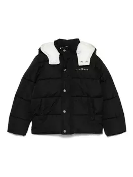 John Richmond Junior куртка-пуховик с логотипом, черный