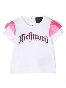 John Richmond Junior logo-print short-sleeve T-shirt, белый