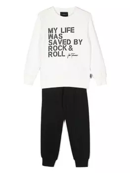 John Richmond Junior спортивный костюм с принтом, белый