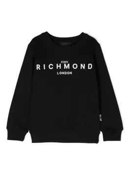 John Richmond Junior толстовка с логотипом, черный