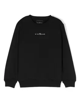 John Richmond Junior толстовка с логотипом, черный