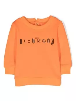 John Richmond Junior толстовка с логотипом, оранжевый
