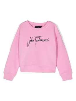 John Richmond Junior толстовка с логотипом, розовый