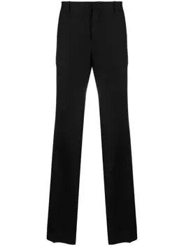 John Richmond прямые брюки из вирджинской шерсти, черный