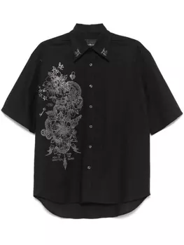 John Richmond рубашка со стразами, черный