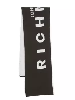 John Richmond шарф с логотипом, зеленый