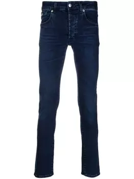 John Richmond узкие джинсы средней посадки, синий