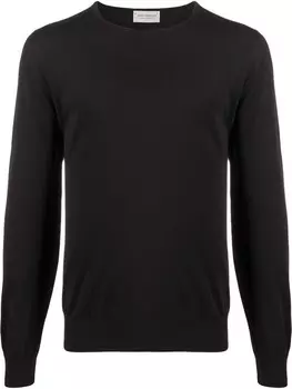 John Smedley джемпер с круглым вырезом, черный