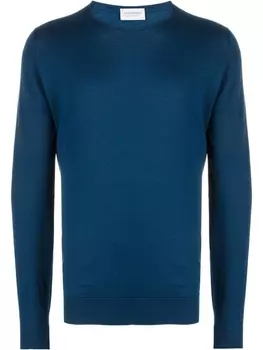 John Smedley джемпер с круглым вырезом, синий