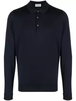 John Smedley рубашка поло Cotswold из шерсти мериноса, синий