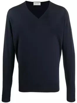 John Smedley трикотажный джемпер, синий